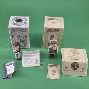 2 Jan Hagara VTG Christmas Ornament Chris & Parra 86 & 87 Box & CoA Royal Orlean